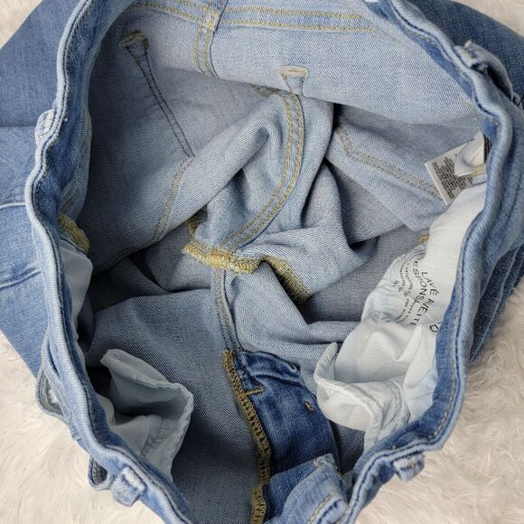 ⬇️ FRAME Denim Le Crop Mini Boot High Waist Frayed Hem Sustainable Jeans Size 32 - Picture 10 of 13